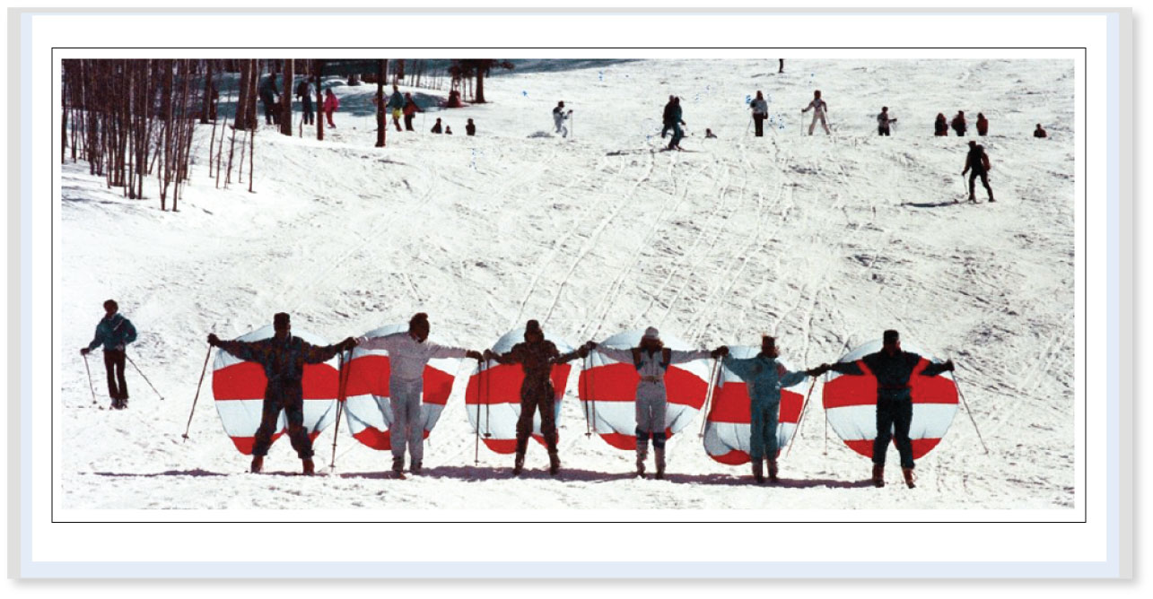 SPORTING-SAILS - The Downhill Body-Sail for Skateboarding, Skiing    & Snowboarding