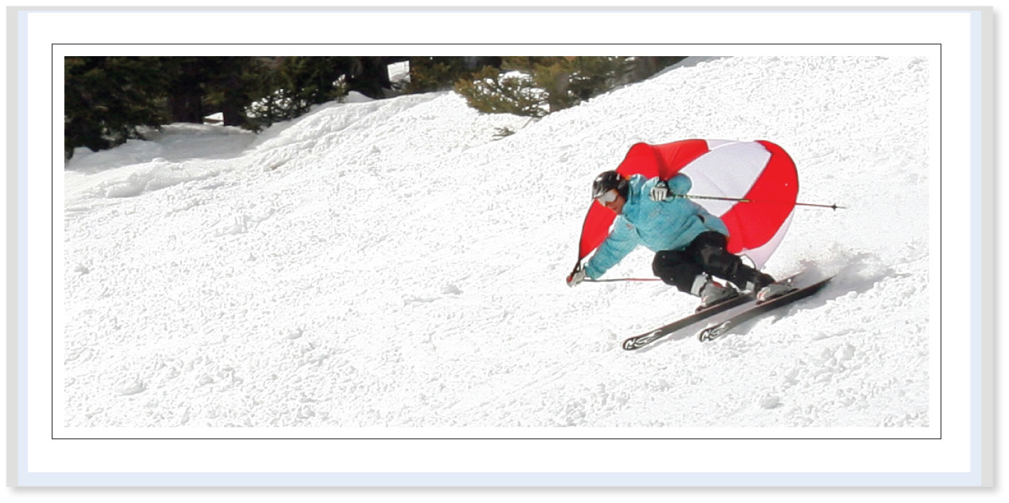 SPORTING-SAILS - The Downhill Body-Sail for Skateboarding, Skiing   & Snowboarding