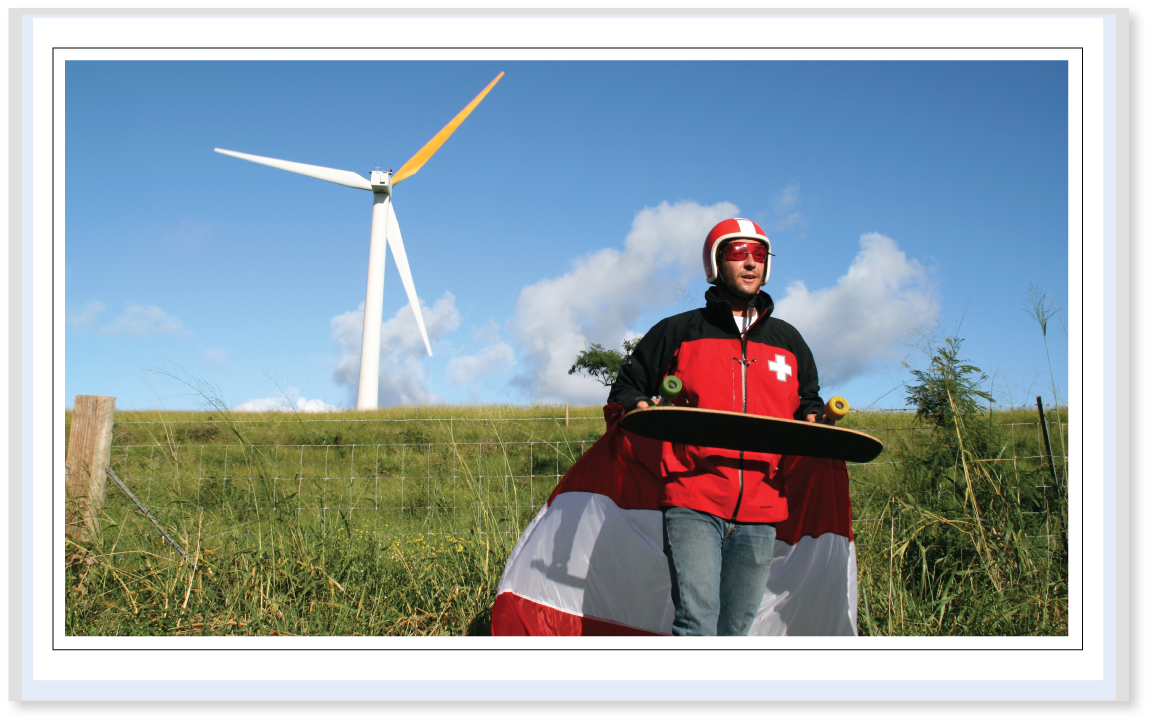 SPORTING-SAILS - The Downhill Body-Sail for Skateboarding, Skiing  & Snowboarding